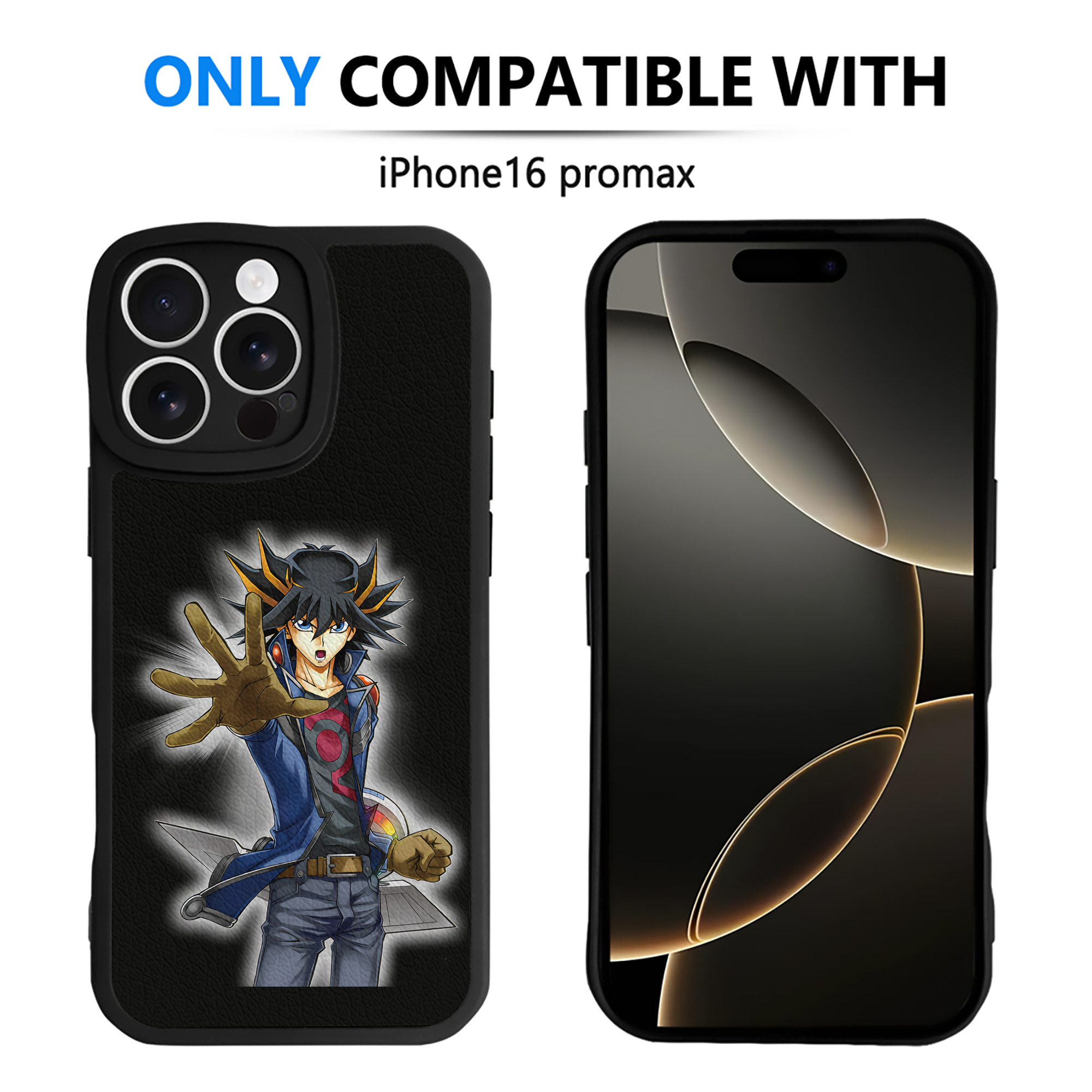 （画像用） 遊☆戯☆王 Yu-Gi-Oh! 【iPhone 16シリーズ対応】シリコンスマホケース（レザー調） 材質：シリコン
